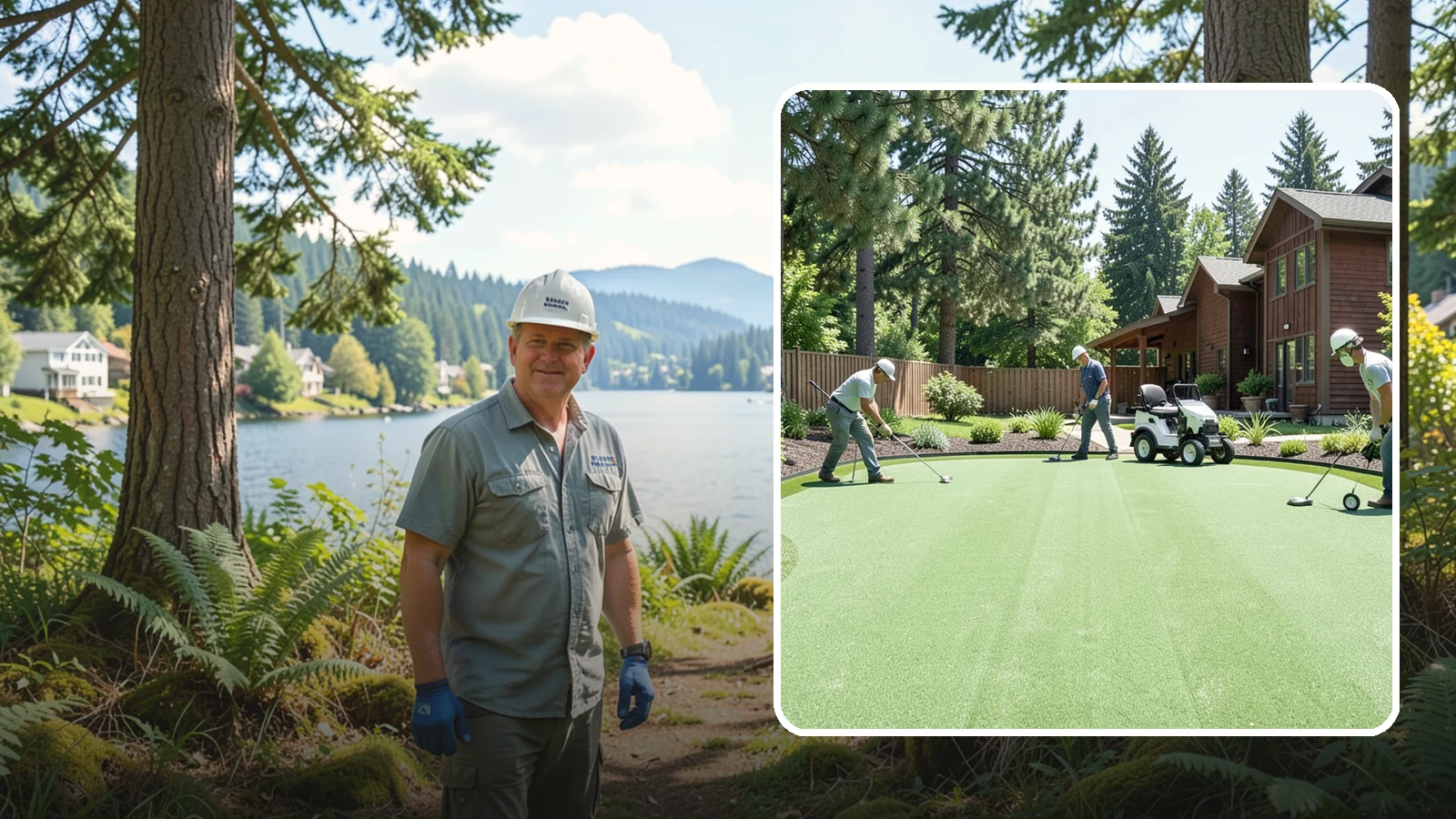 Putting Green Installation in Milton, King County, WA - Custom backyard putting greens with true roll and realistic speed to practice your short game at home.