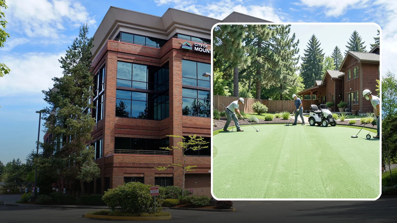 Putting Green Installation in Mountlake Terrace, Snohomish County, WA - Custom backyard putting greens with true roll and realistic speed to practice your short game at home.