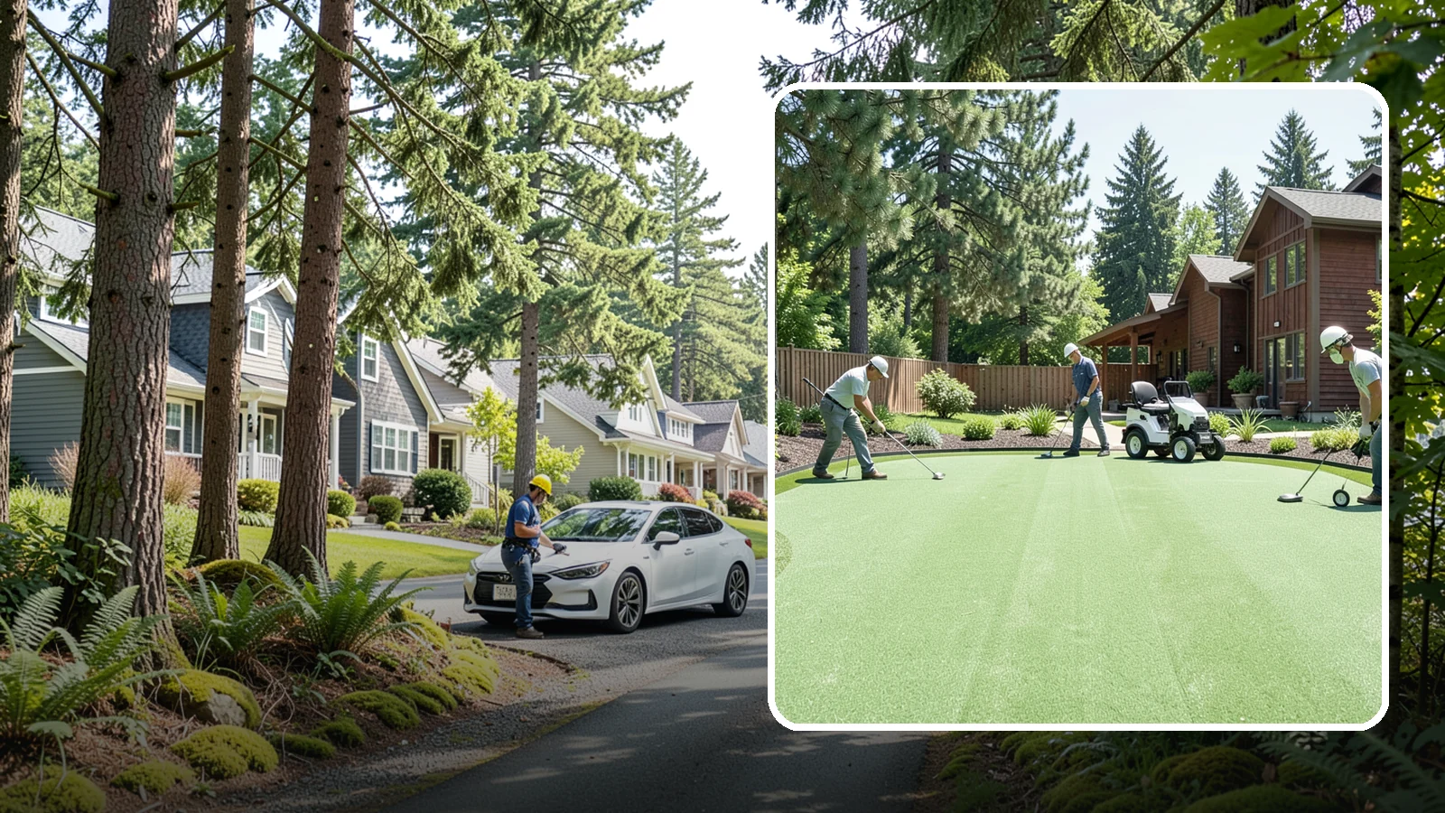 Putting Green Installation in Normandy Park, King County, WA - Custom backyard putting greens with true roll and realistic speed to practice your short game at home.