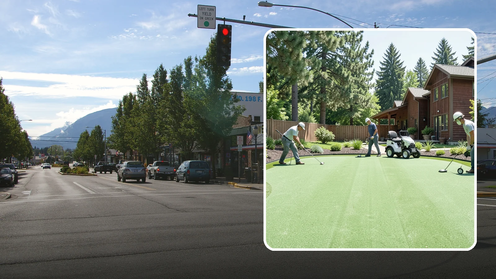 Putting Green Installation in North Bend, King County, WA - Custom backyard putting greens with true roll and realistic speed to practice your short game at home.
