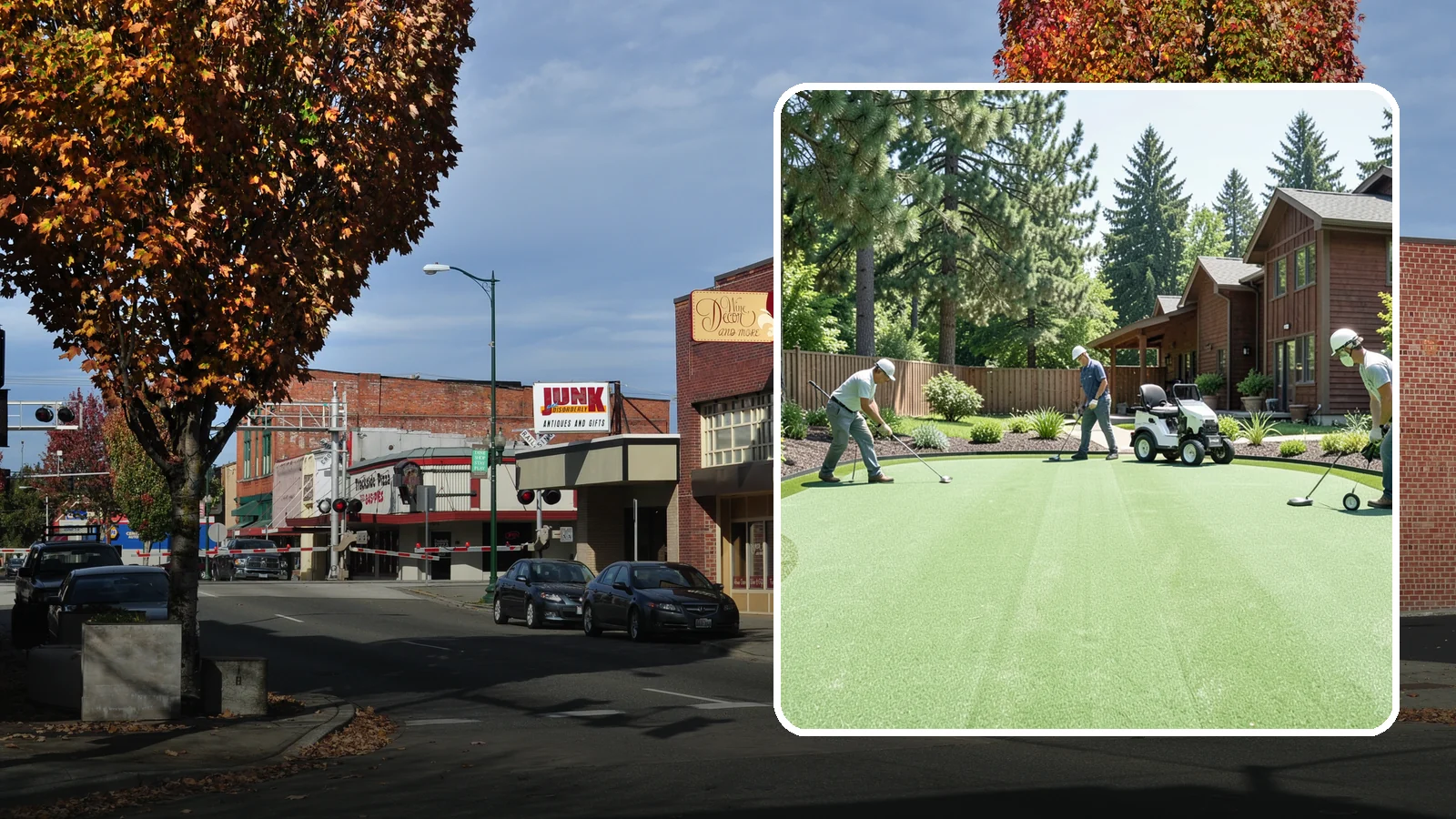 Putting Green Installation in Puyallup, Pierce County, WA - Custom backyard putting greens with true roll and realistic speed to practice your short game at home.
