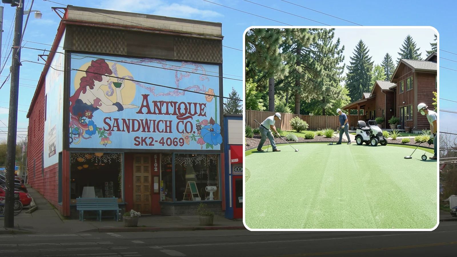 Putting Green Installation in Ruston, Pierce County, WA - Custom backyard putting greens with true roll and realistic speed to practice your short game at home.