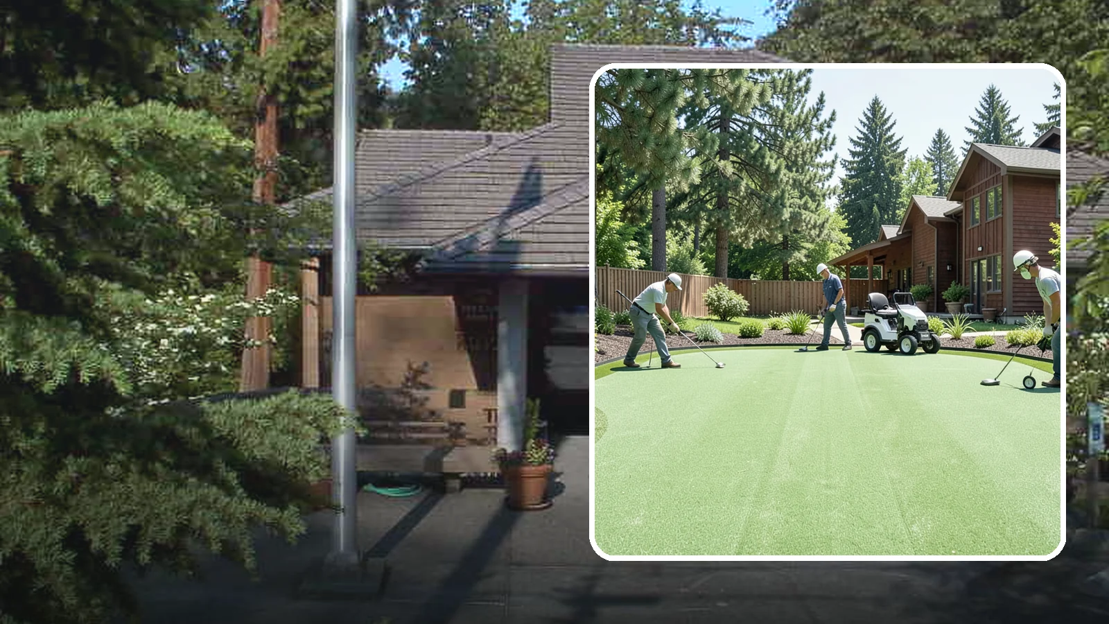 Putting Green Installation in Yarrow Point, King County, WA - Custom backyard putting greens with true roll and realistic speed to practice your short game at home.