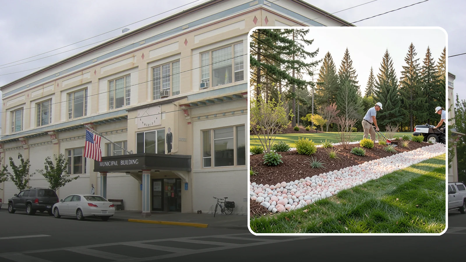 Quartz Rock Installation in Anacortes, Skagit County, WA - Bright, crystalline white-to-rose quartz that brings sparkle and upscale contrast to feature beds and borders.