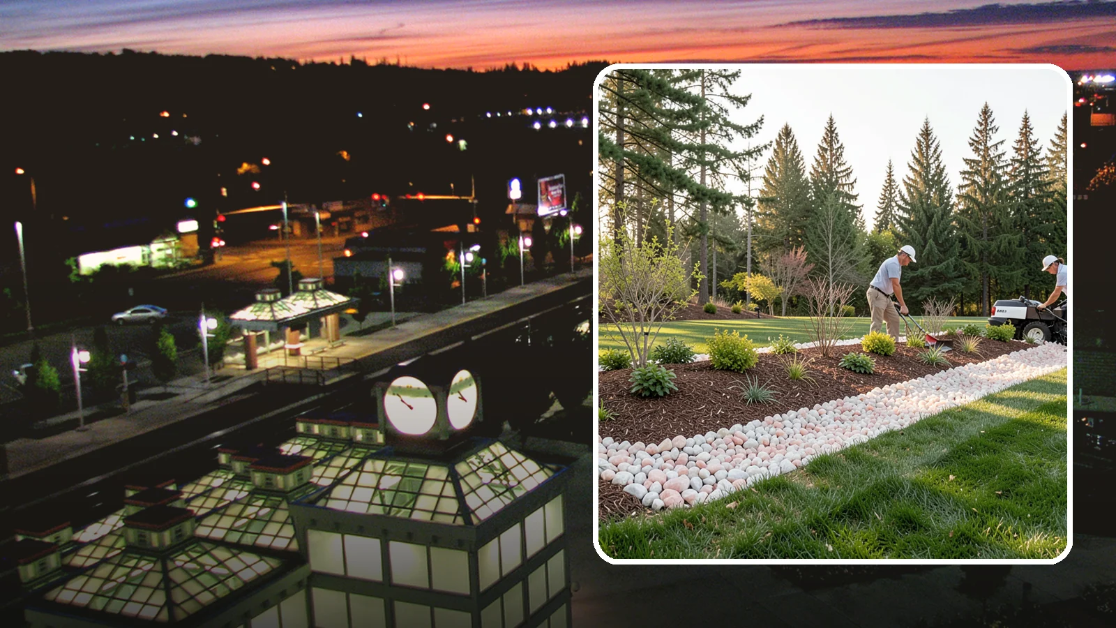 Quartz Rock Installation in Auburn, King County, WA - Bright, crystalline white-to-rose quartz that brings sparkle and upscale contrast to feature beds and borders.