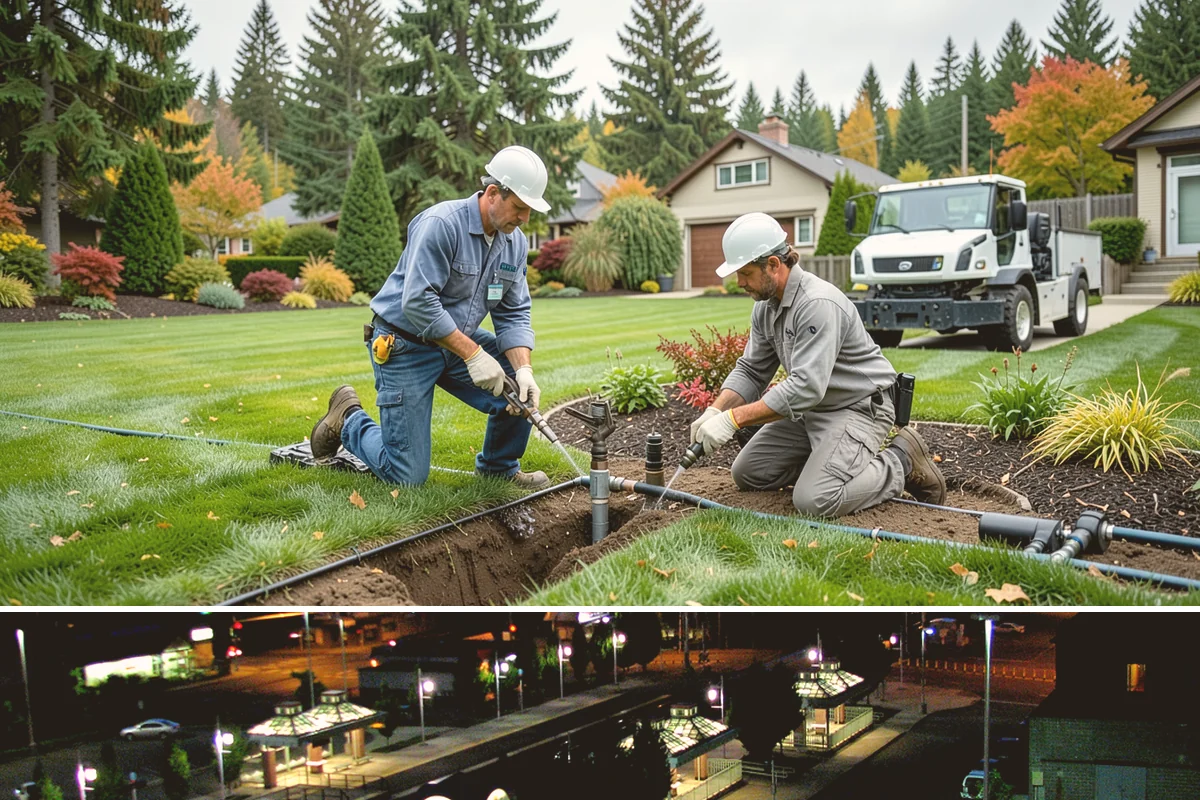 Quartz Rock Installation in Auburn, King County, WA - Quartz can be installed year-round, but a dry day makes it easier to keep the bright stone free of mud during placement.