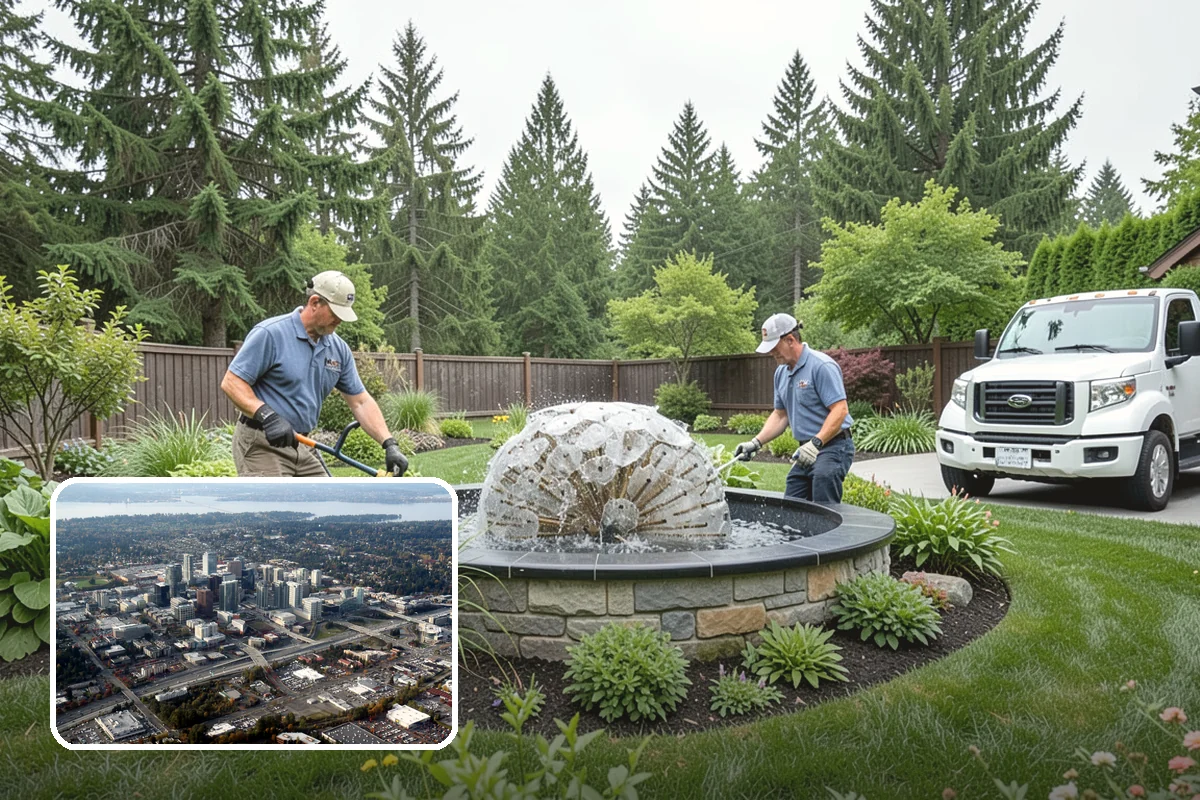 Quartz Rock Installation in Bellevue, King County, WA - Brilliant, light-reflecting color for high-impact accents