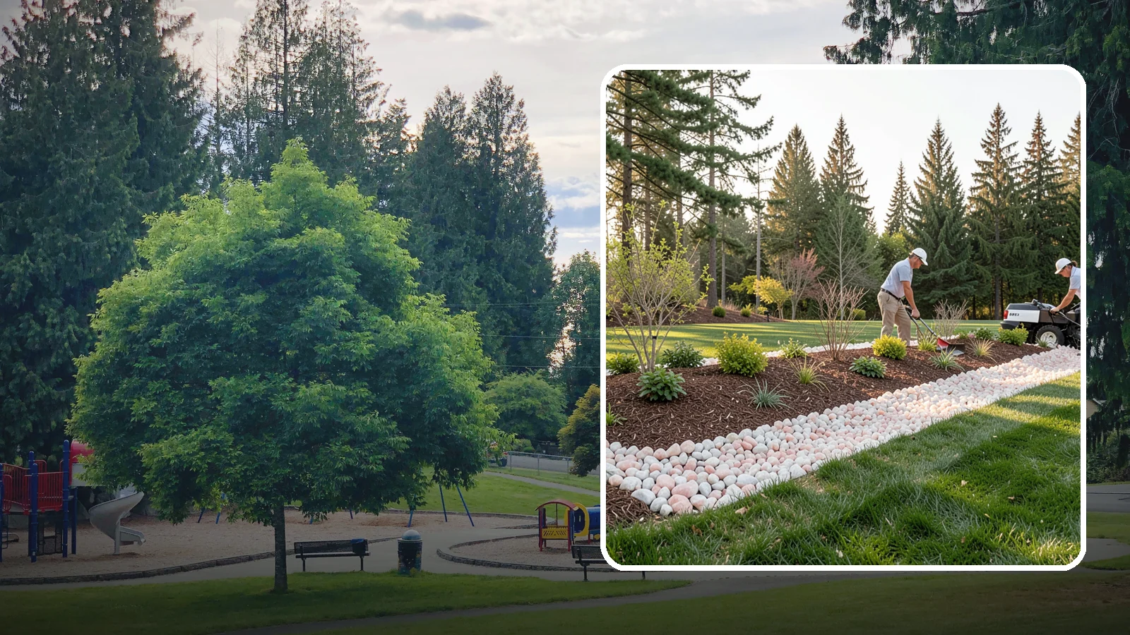 Quartz Rock Installation in Bonney Lake, Pierce County, WA - Bright, crystalline white-to-rose quartz that brings sparkle and upscale contrast to feature beds and borders.