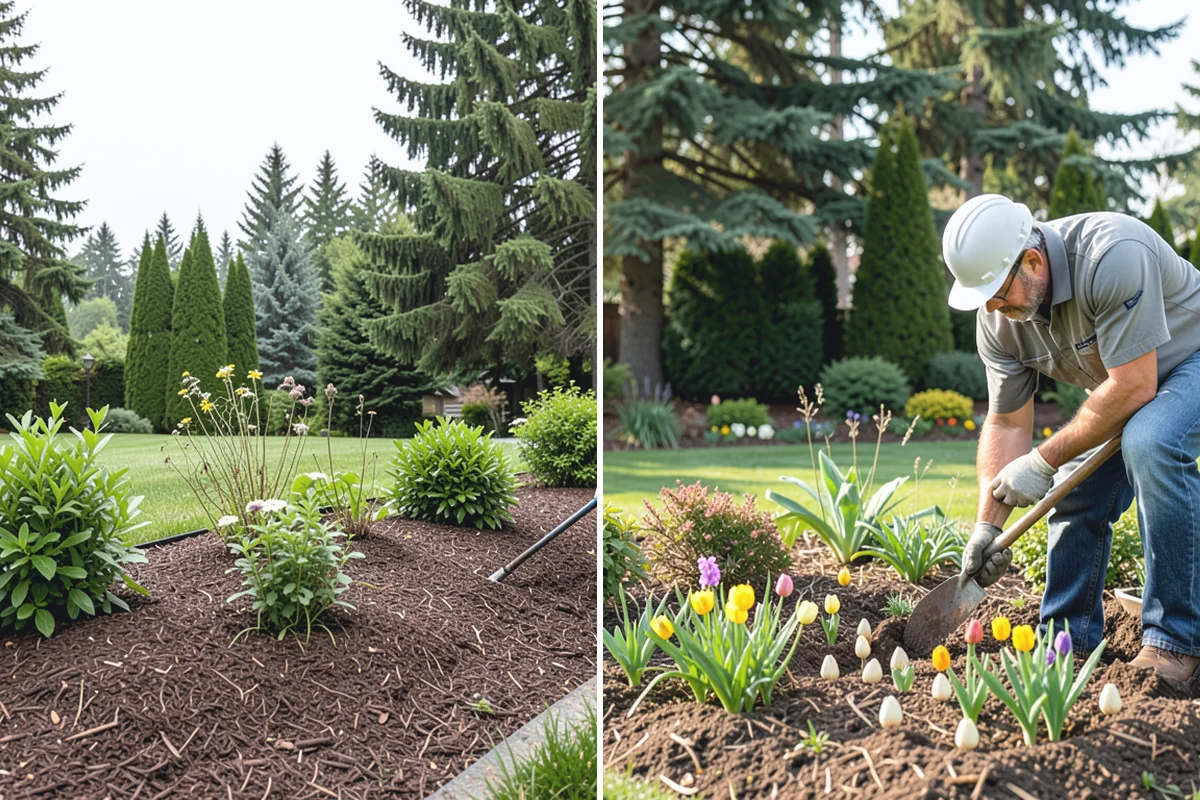 Quartz Rock Installation in Bonney Lake, Pierce County, WA - Prepare and grade the accent bed with attention to clean edges