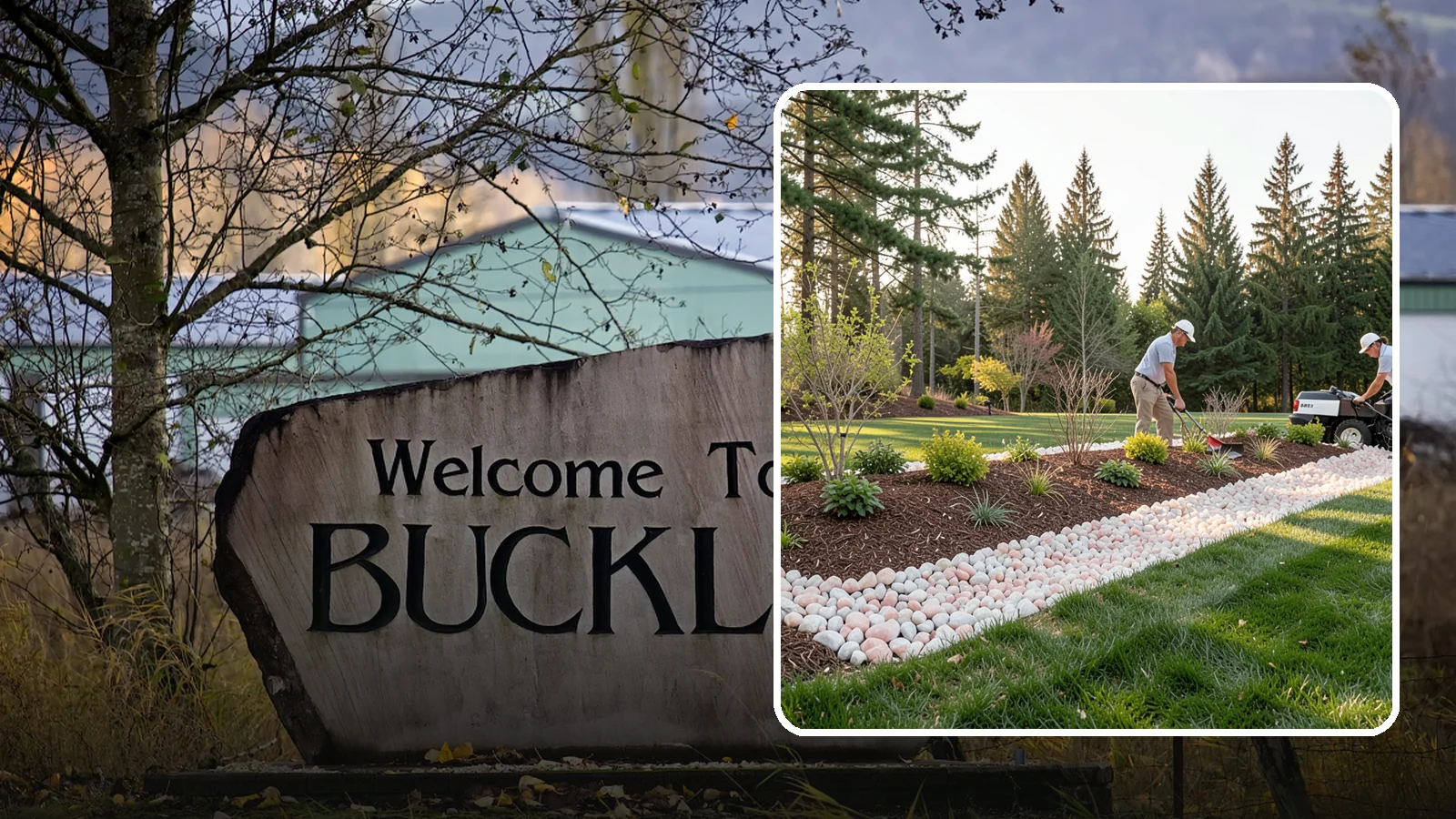 Quartz Rock Installation in Buckley, Pierce County, WA - Bright, crystalline white-to-rose quartz that brings sparkle and upscale contrast to feature beds and borders.