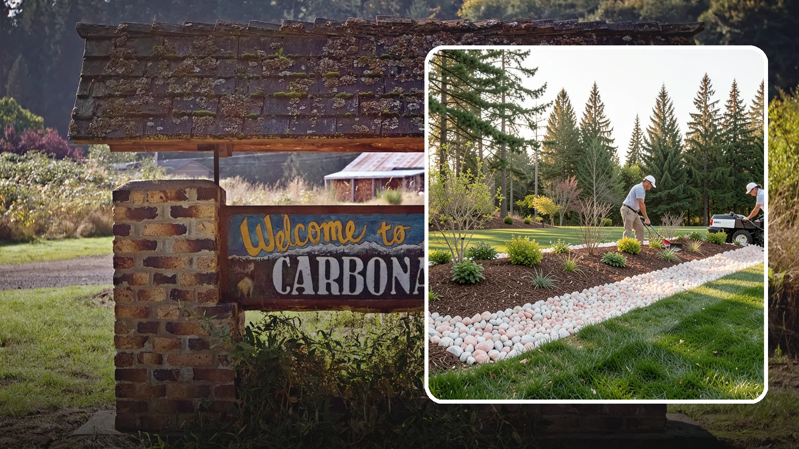 Quartz Rock Installation in Carbonado, Pierce County, WA - Bright, crystalline white-to-rose quartz that brings sparkle and upscale contrast to feature beds and borders.