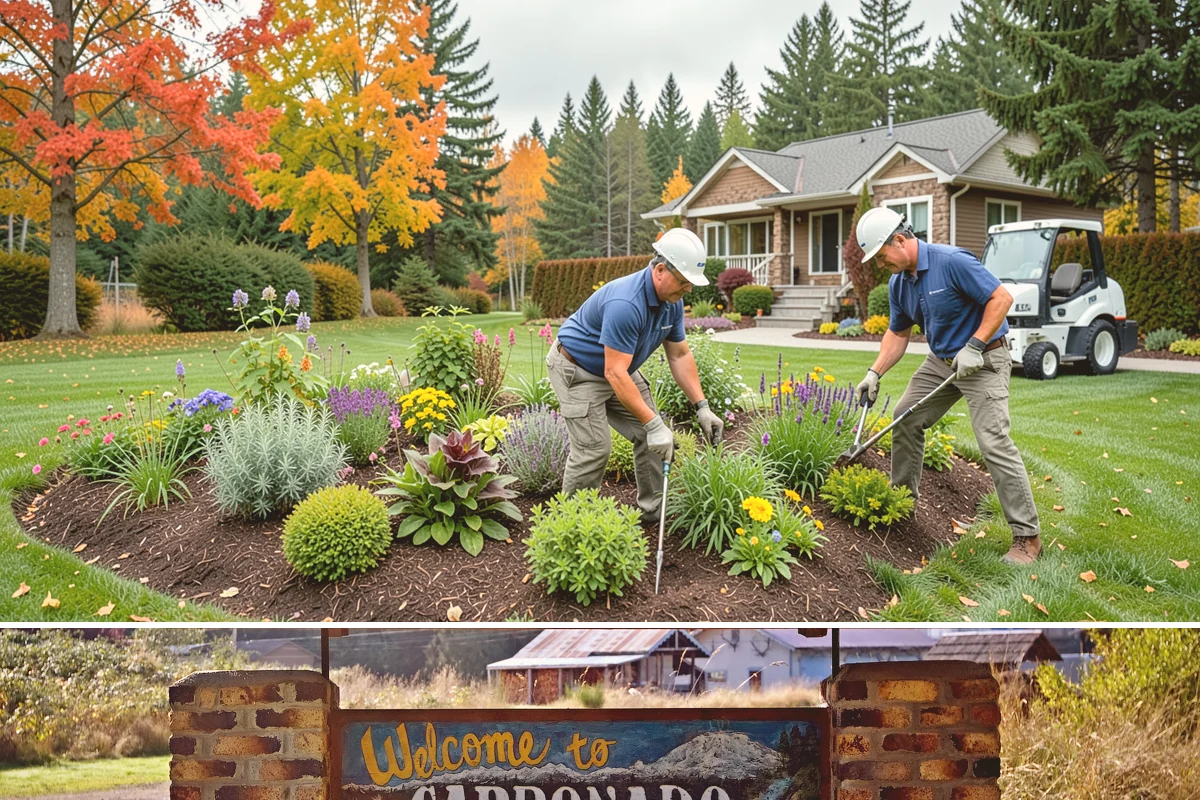 Quartz Rock Installation in Carbonado, Pierce County, WA - Quartz can be installed year-round, but a dry day makes it easier to keep the bright stone free of mud during placement.