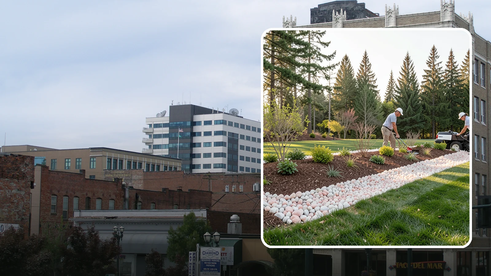 Quartz Rock Installation in Everett, Snohomish County, WA - Bright, crystalline white-to-rose quartz that brings sparkle and upscale contrast to feature beds and borders.