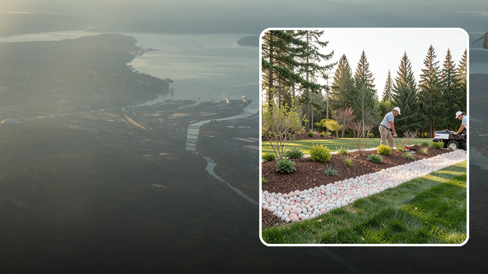 Quartz Rock Installation in Fife, Pierce County, WA - Bright, crystalline white-to-rose quartz that brings sparkle and upscale contrast to feature beds and borders.