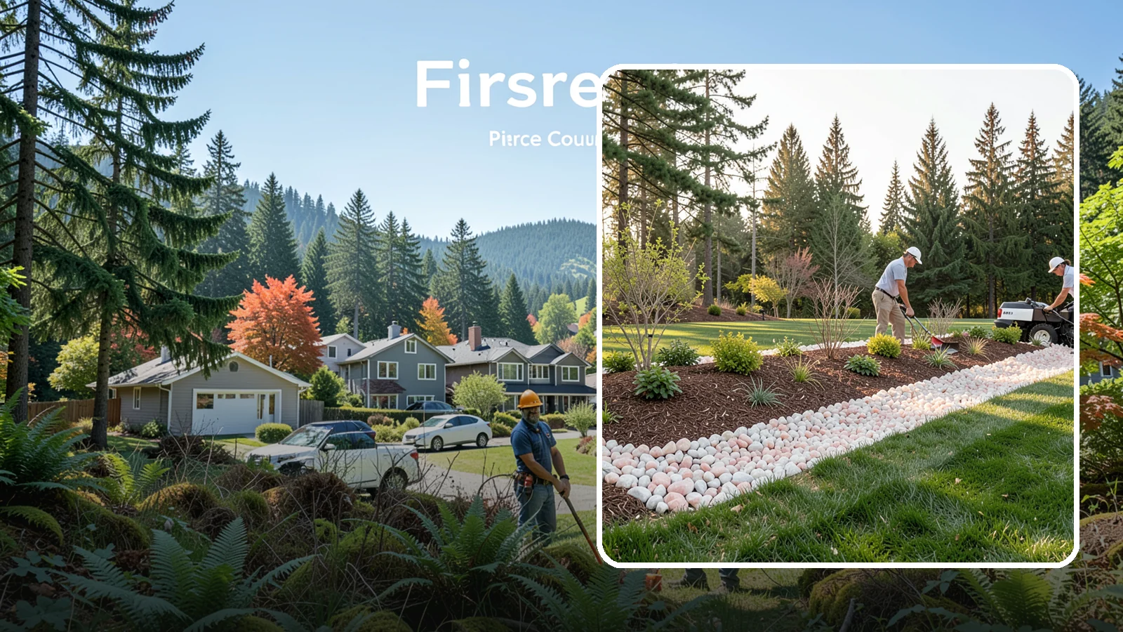 Quartz Rock Installation in Fircrest, Pierce County, WA - Bright, crystalline white-to-rose quartz that brings sparkle and upscale contrast to feature beds and borders.