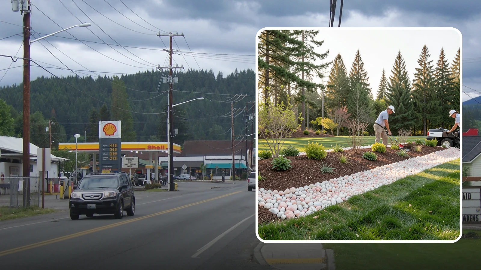 Quartz Rock Installation in Granite Falls, Snohomish County, WA - Bright, crystalline white-to-rose quartz that brings sparkle and upscale contrast to feature beds and borders.