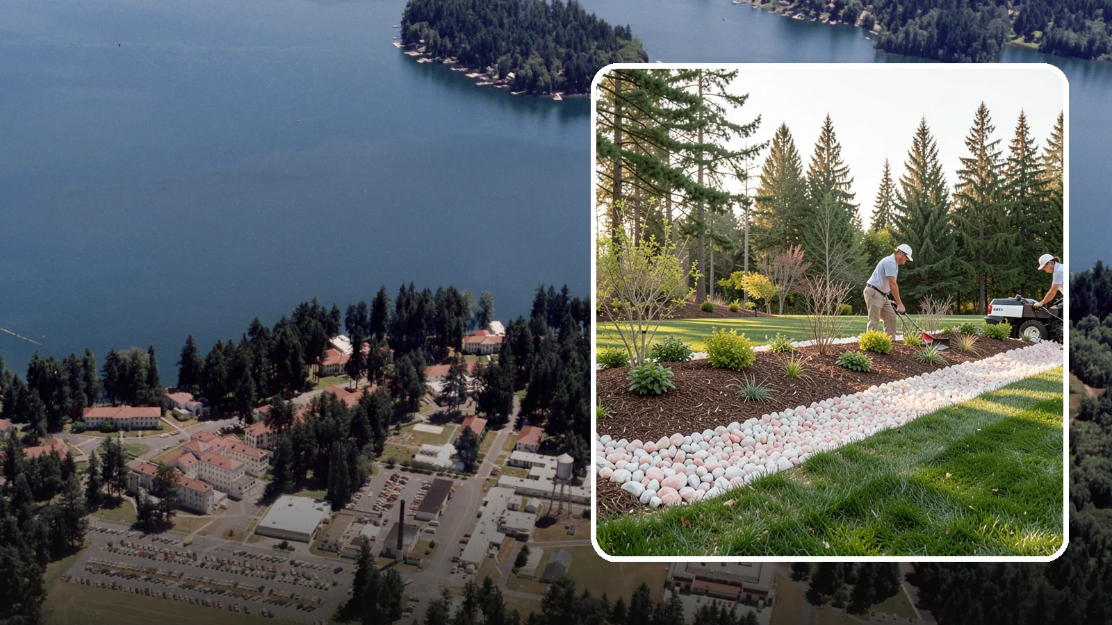 Quartz Rock Installation in Lakewood, Pierce County, WA - Bright, crystalline white-to-rose quartz that brings sparkle and upscale contrast to feature beds and borders.