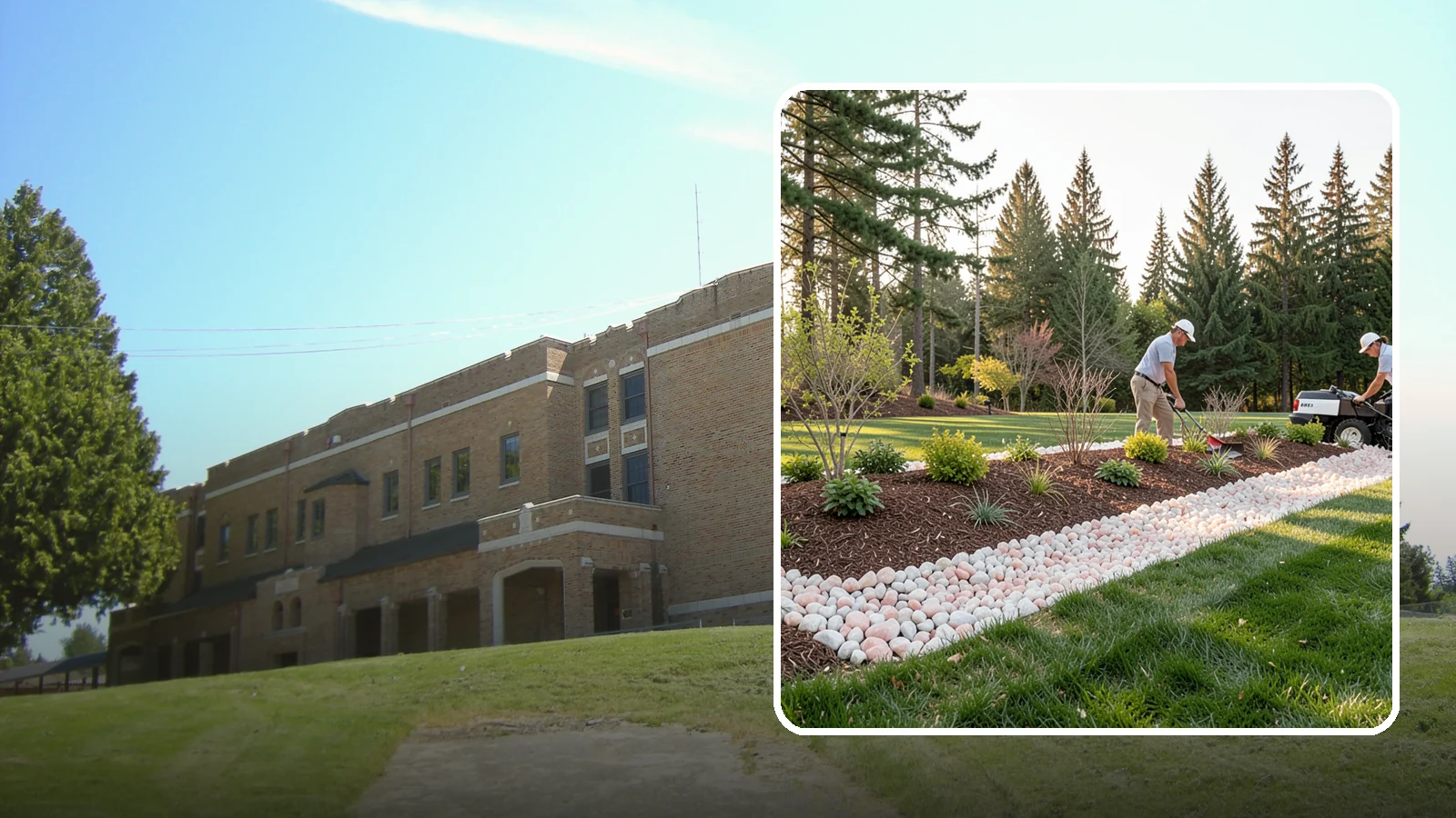 Quartz Rock Installation in Maple Valley, King County, WA - Bright, crystalline white-to-rose quartz that brings sparkle and upscale contrast to feature beds and borders.