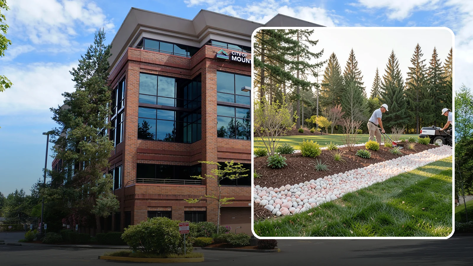 Quartz Rock Installation in Mountlake Terrace, Snohomish County, WA - Bright, crystalline white-to-rose quartz that brings sparkle and upscale contrast to feature beds and borders.