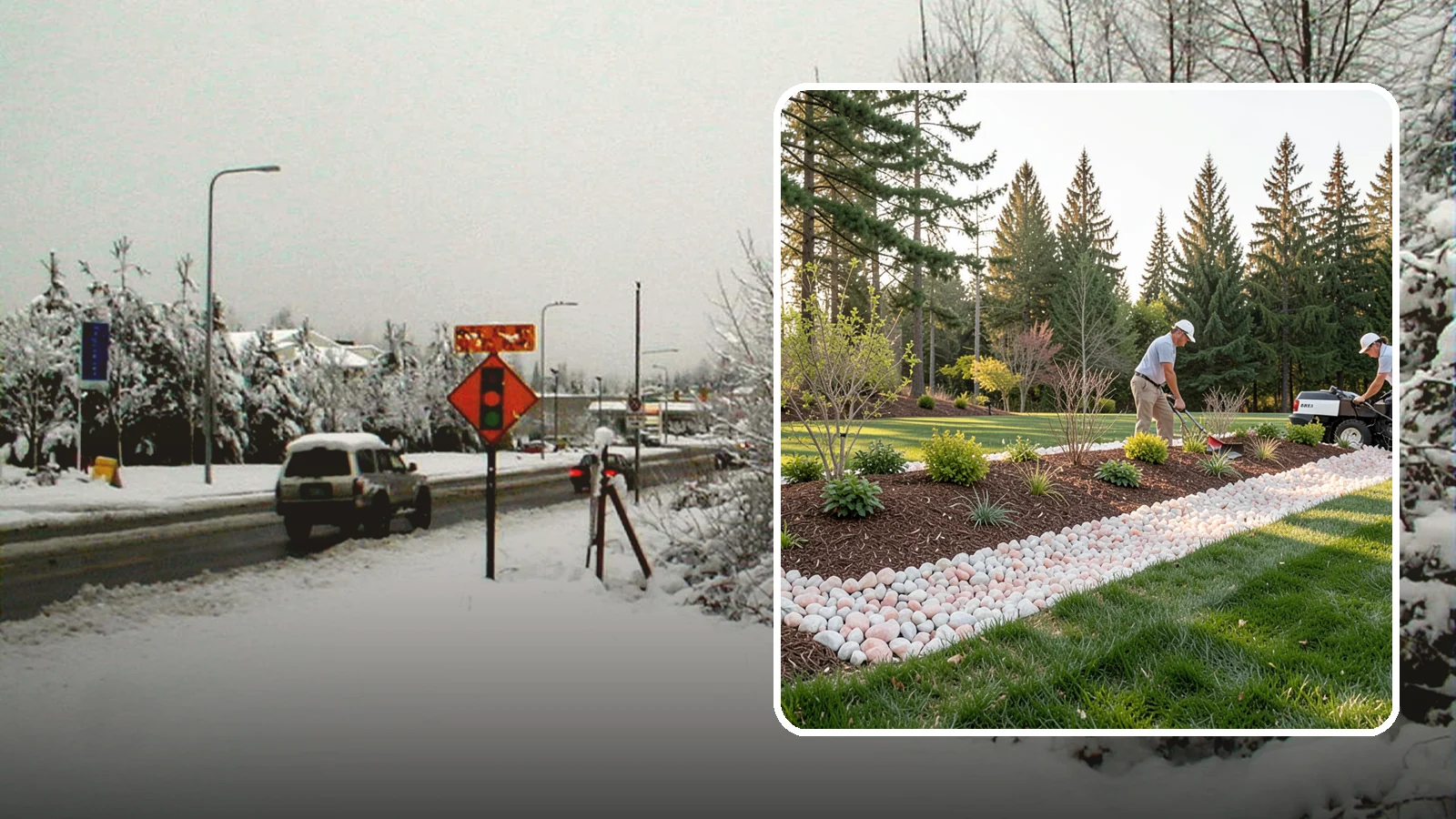 Quartz Rock Installation in Newcastle, King County, WA - Bright, crystalline white-to-rose quartz that brings sparkle and upscale contrast to feature beds and borders.