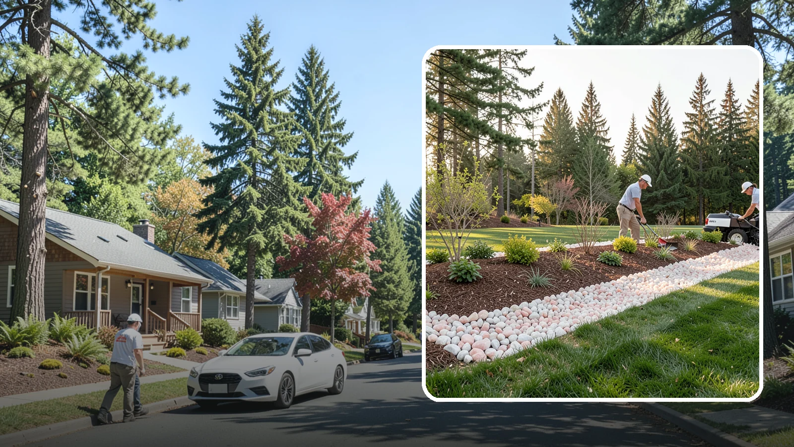Quartz Rock Installation in Orting, Pierce County, WA - Bright, crystalline white-to-rose quartz that brings sparkle and upscale contrast to feature beds and borders.