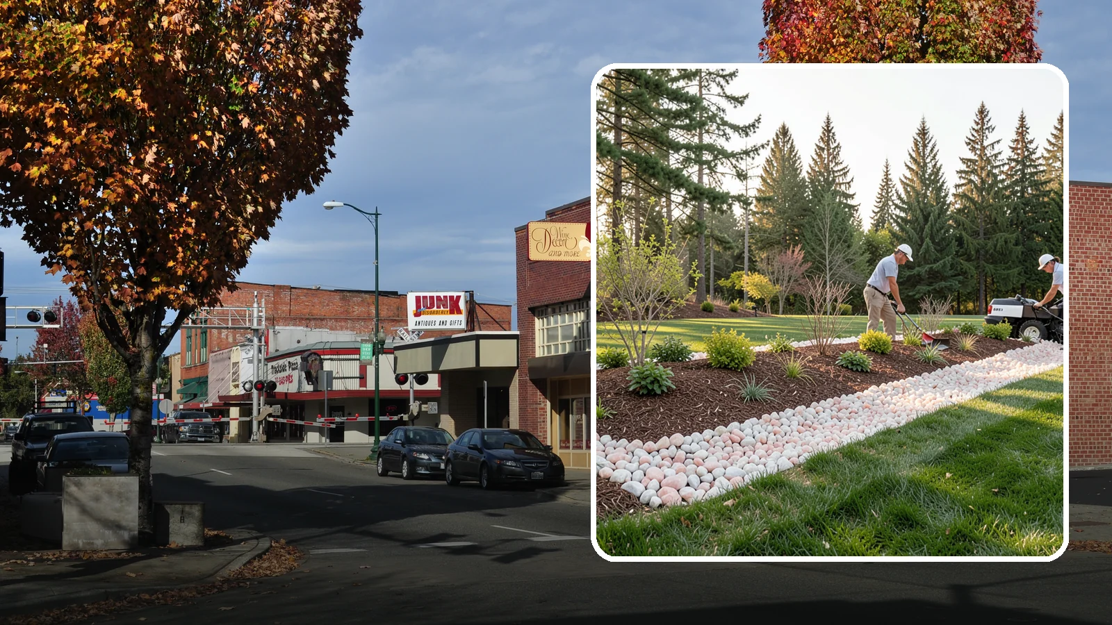 Quartz Rock Installation in Puyallup, Pierce County, WA - Bright, crystalline white-to-rose quartz that brings sparkle and upscale contrast to feature beds and borders.