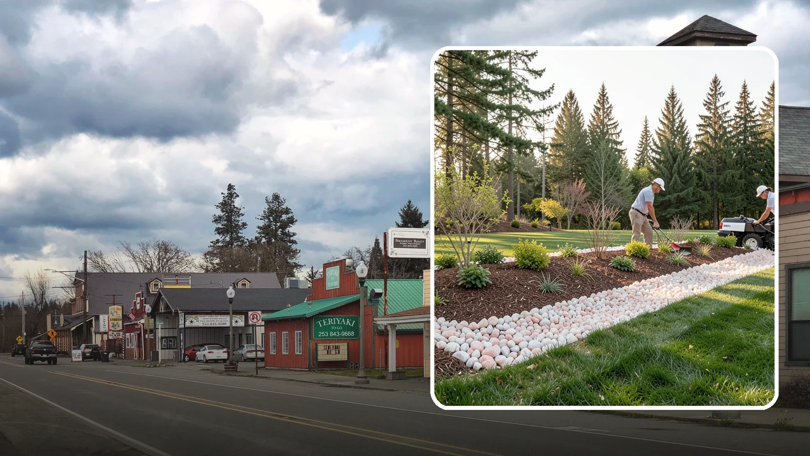 Quartz Rock Installation in Roy, Pierce County, WA - Bright, crystalline white-to-rose quartz that brings sparkle and upscale contrast to feature beds and borders.