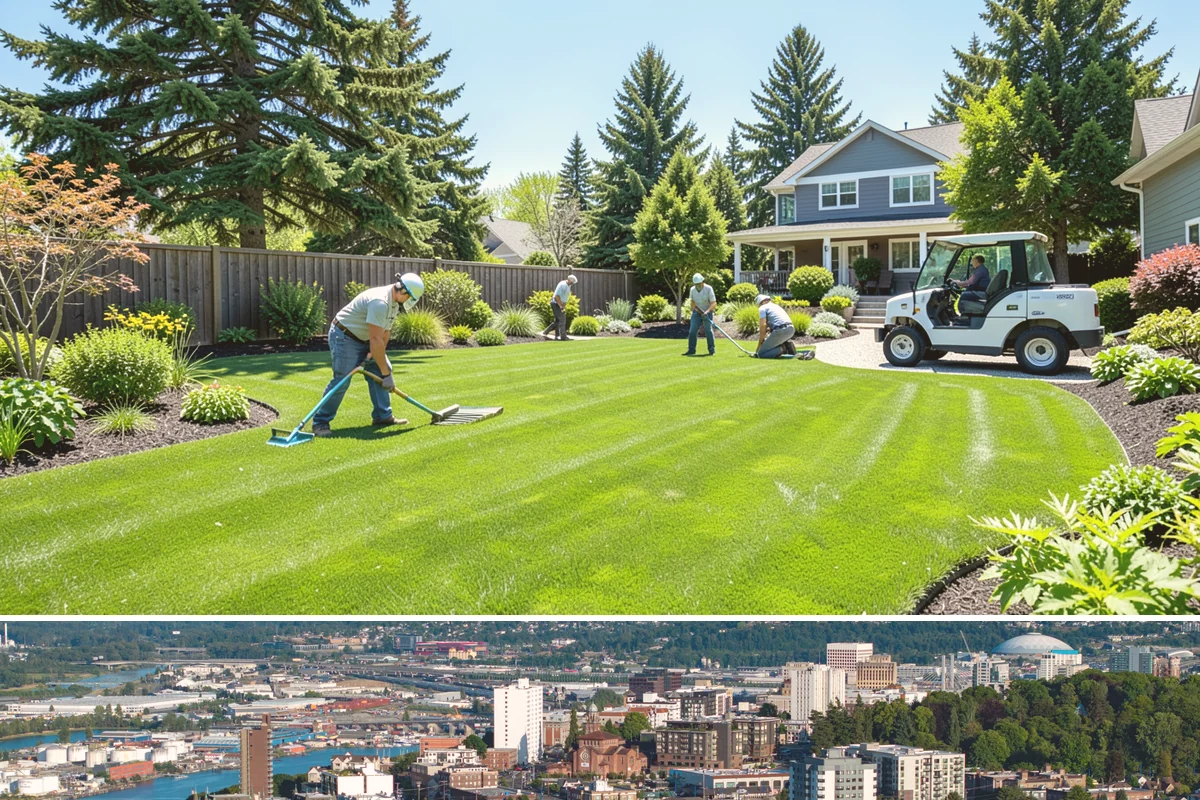 Quartz Rock Installation in Tacoma, Pierce County, WA - Quartz can be installed year-round, but a dry day makes it easier to keep the bright stone free of mud during placement.