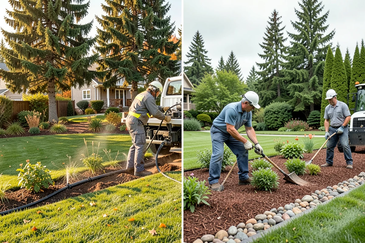Rain Barrel Installation in Concrete, Skagit County, WA - Choose barrel locations at downspouts