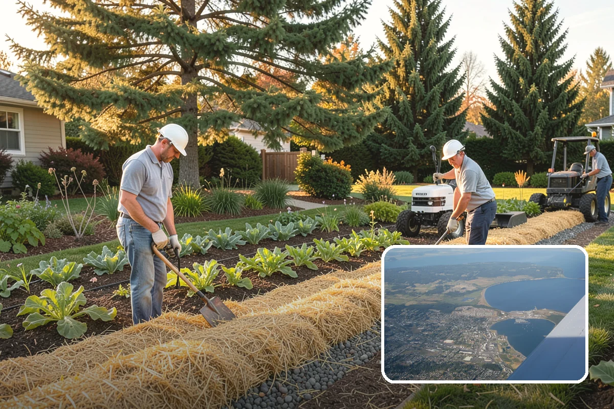 Rain Barrel Installation in Oak Harbor, Island County, WA - Captures free rainwater for the garden