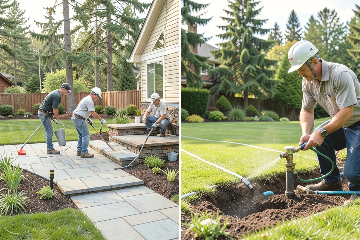 Rain Barrel Installation in Yarrow Point, King County, WA - Choose barrel locations at downspouts