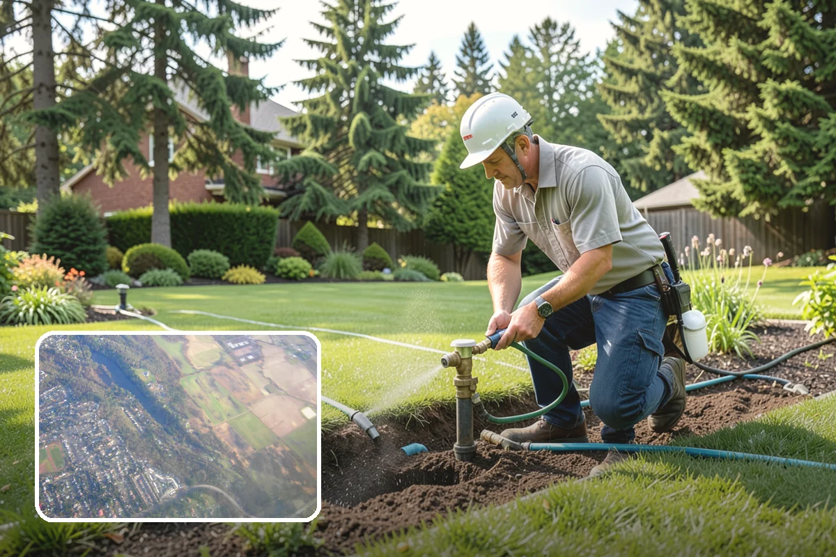 Rain Garden Installation in Algona, King County, WA - Captures and filters stormwater