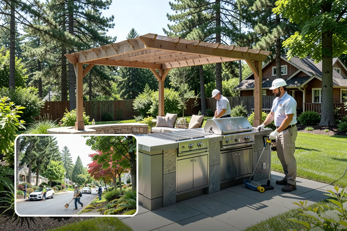 Rain Garden Installation in Beaux Arts Village, King County, WA - Captures and filters stormwater