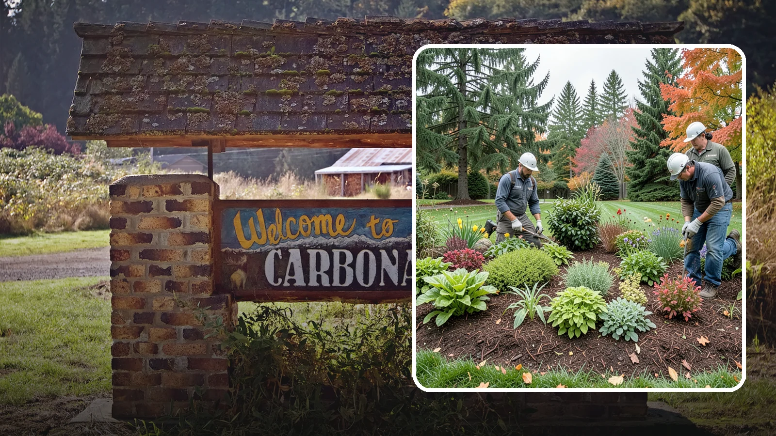 Rain Garden Installation in Carbonado, Pierce County, WA - Beautiful rain gardens that capture and filter stormwater runoff while adding habitat and color.