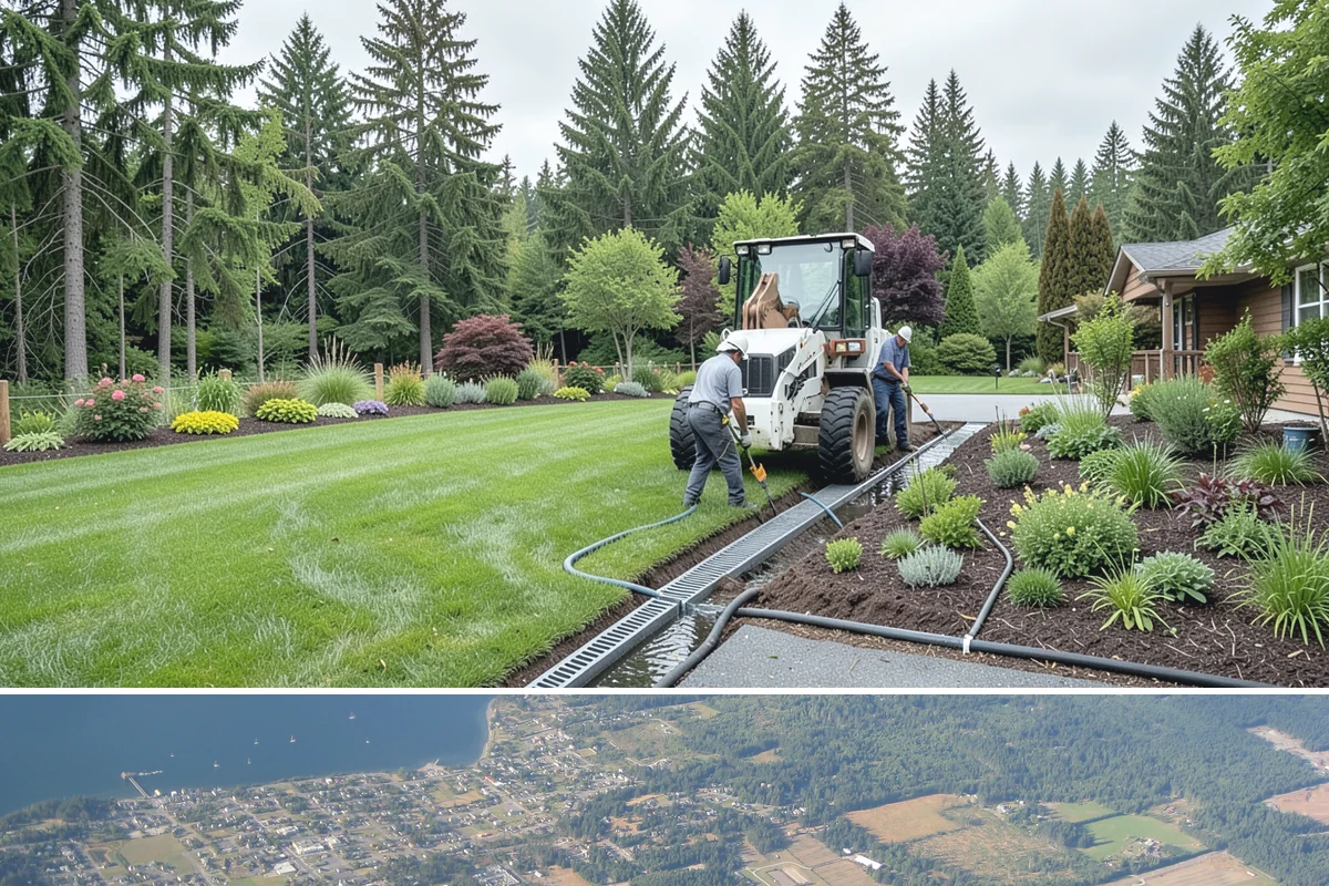 Rain Garden Installation in Coupeville, Island County, WA - Best built and planted spring or fall.