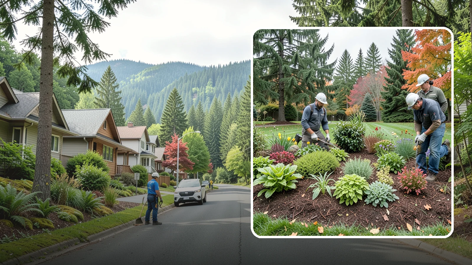 Rain Garden Installation in Darrington, Snohomish County, WA - Beautiful rain gardens that capture and filter stormwater runoff while adding habitat and color.