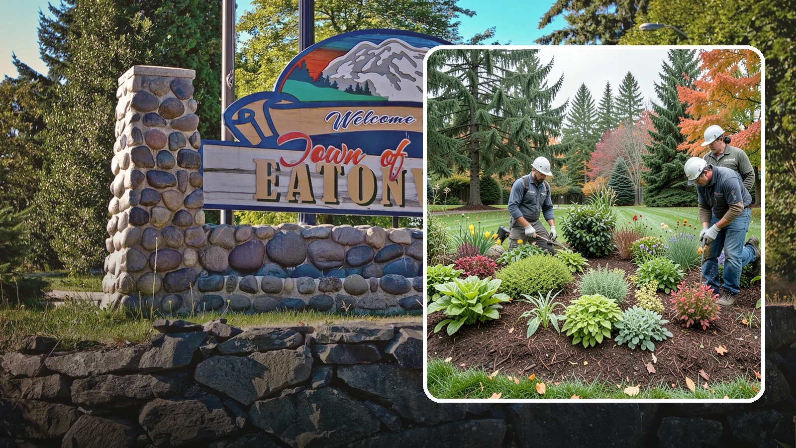 Rain Garden Installation in Eatonville, Pierce County, WA - Beautiful rain gardens that capture and filter stormwater runoff while adding habitat and color.