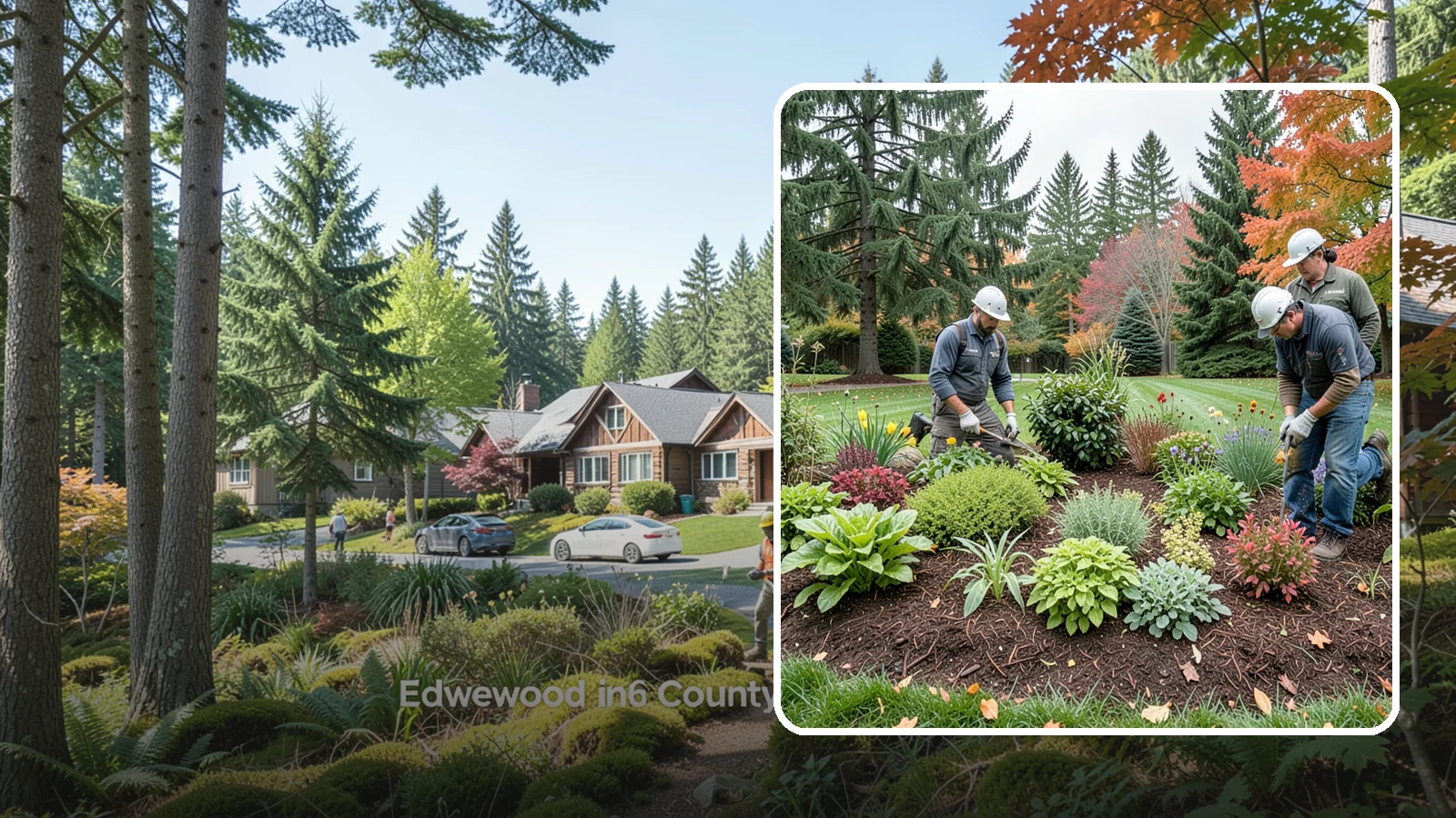 Rain Garden Installation in Edgewood, Pierce County, WA - Beautiful rain gardens that capture and filter stormwater runoff while adding habitat and color.