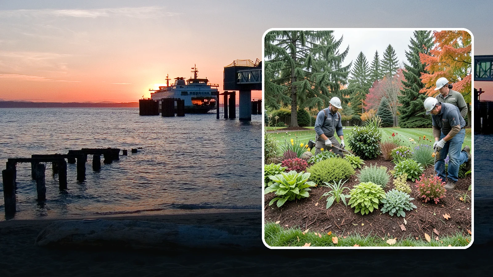 Rain Garden Installation in Edmonds, Snohomish County, WA - Beautiful rain gardens that capture and filter stormwater runoff while adding habitat and color.