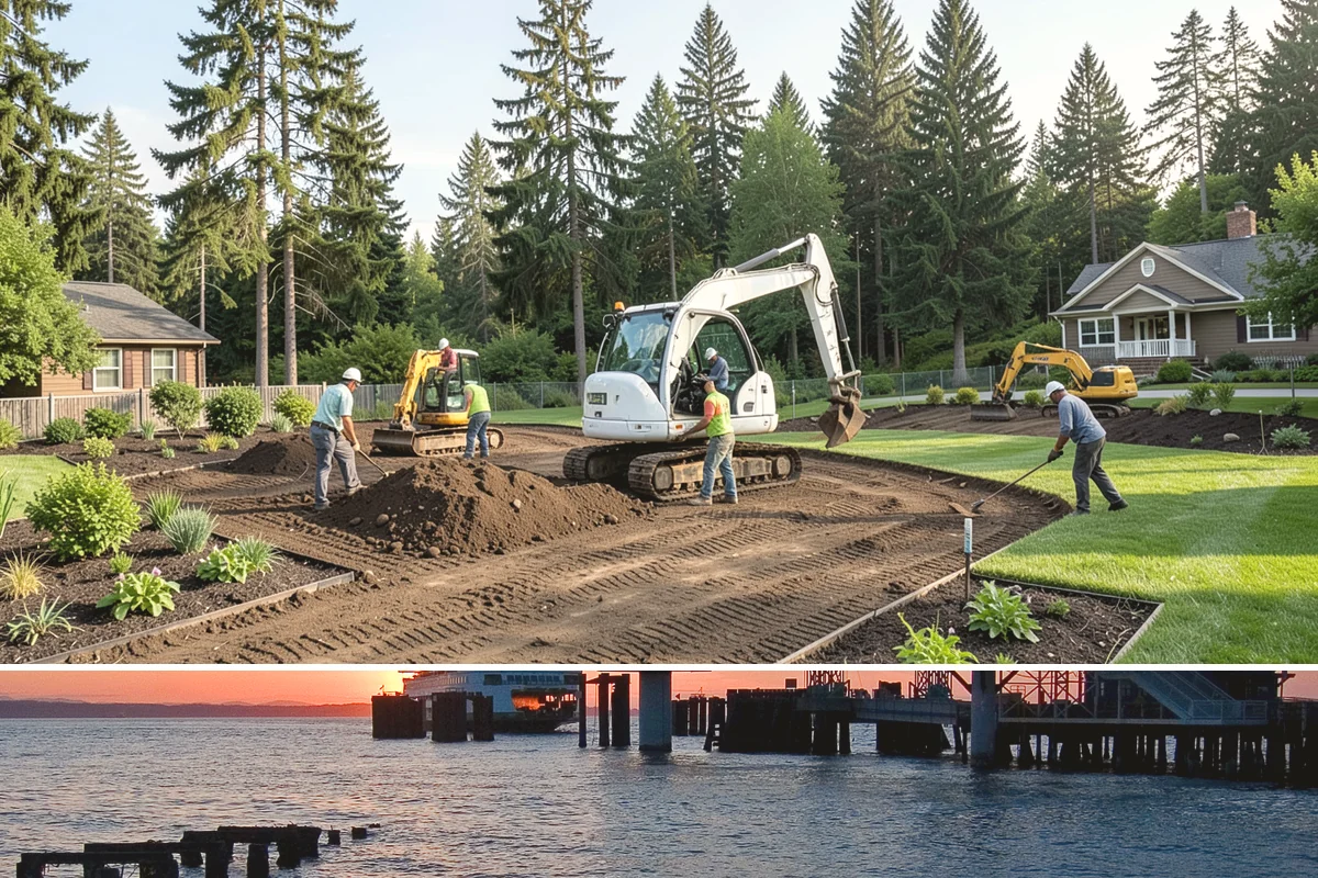 Rain Garden Installation in Edmonds, Snohomish County, WA - Best built and planted spring or fall.