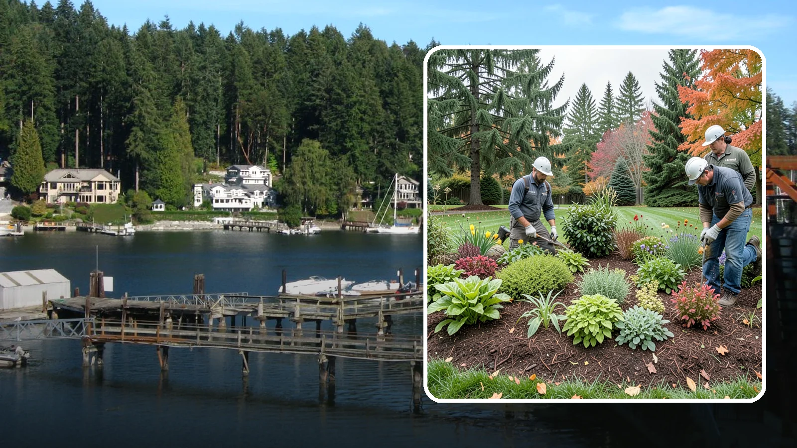 Rain Garden Installation in Gig Harbor, Pierce County, WA - Beautiful rain gardens that capture and filter stormwater runoff while adding habitat and color.