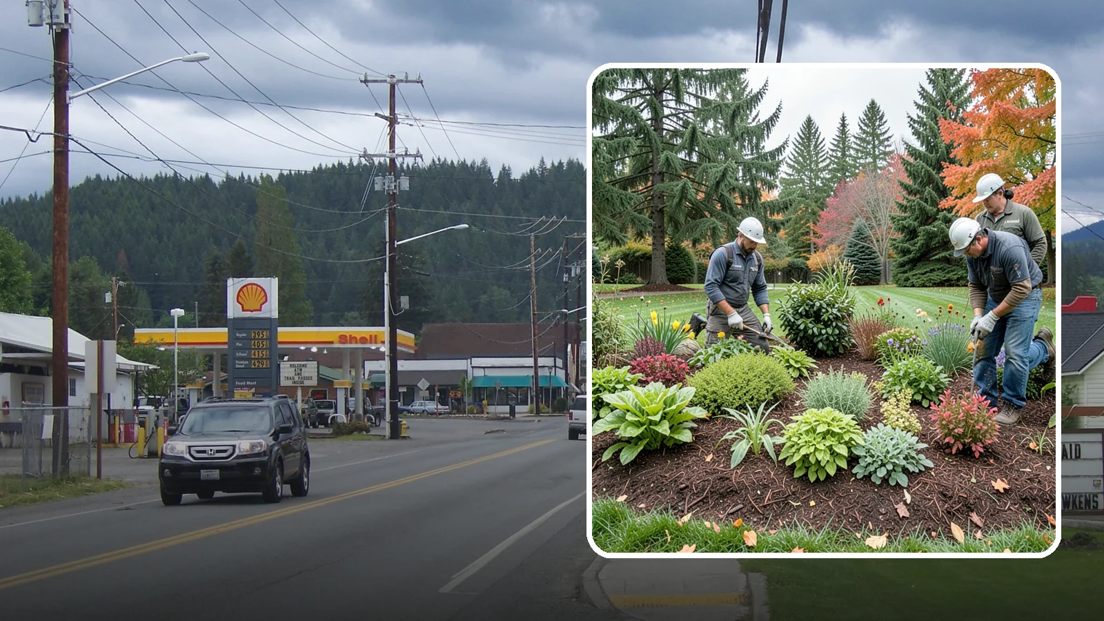 Rain Garden Installation in Granite Falls, Snohomish County, WA - Beautiful rain gardens that capture and filter stormwater runoff while adding habitat and color.