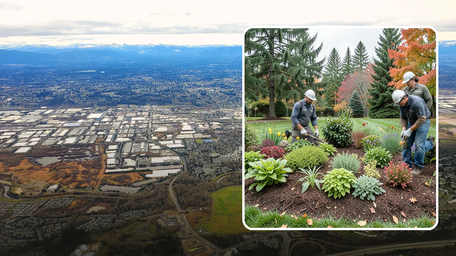 Rain Garden Installation in Kent, King County, WA - Beautiful rain gardens that capture and filter stormwater runoff while adding habitat and color.