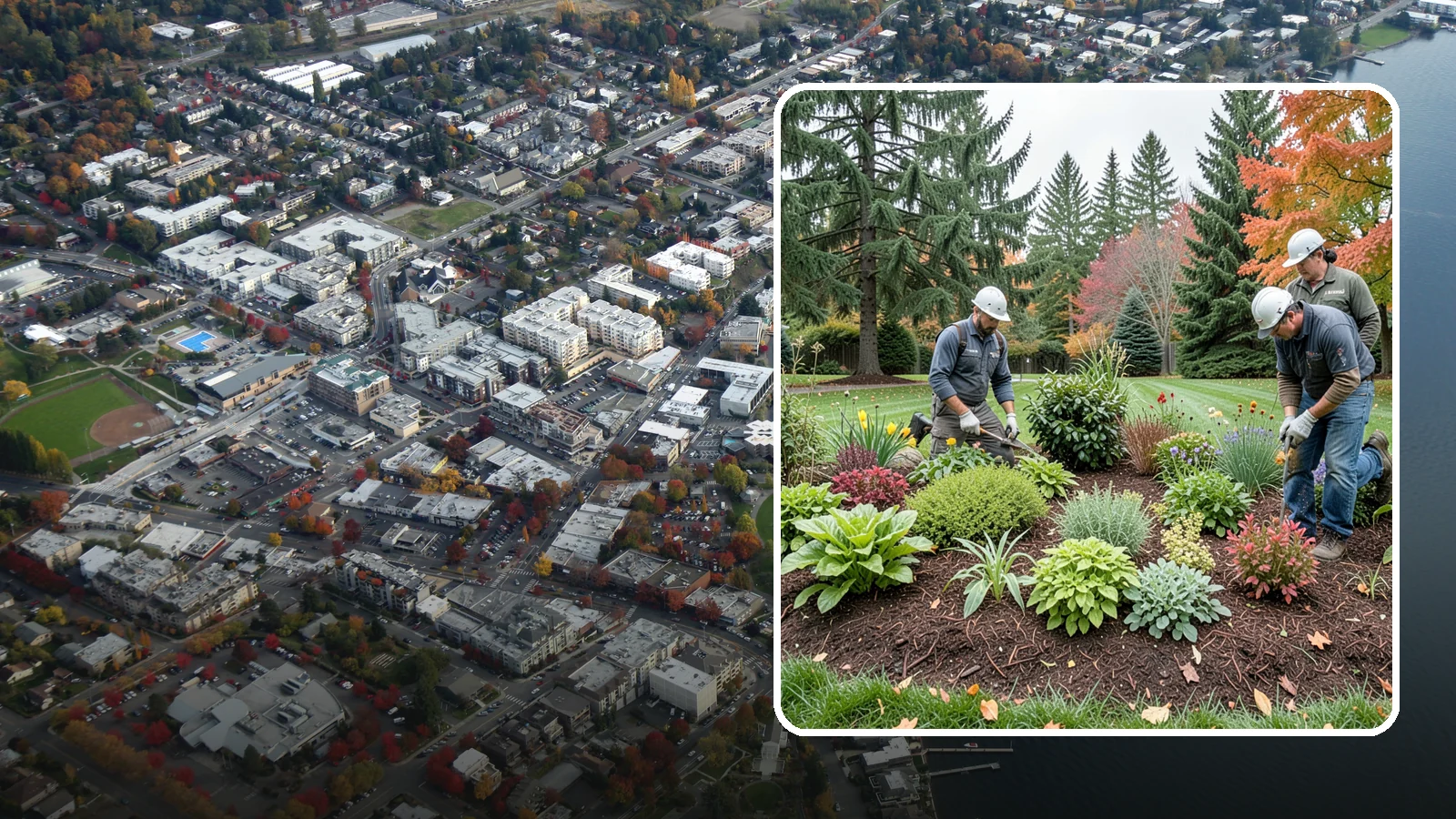 Rain Garden Installation in Kirkland, King County, WA - Beautiful rain gardens that capture and filter stormwater runoff while adding habitat and color.