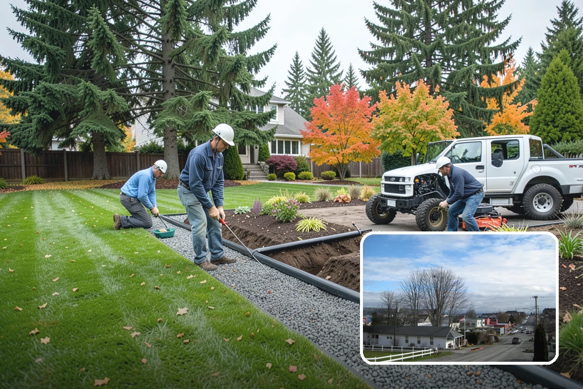Rain Garden Installation in Langley, Island County, WA - Captures and filters stormwater