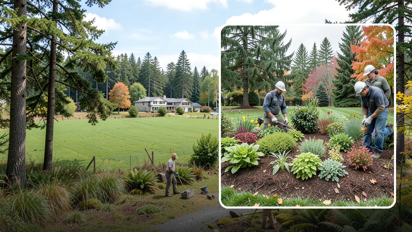 Rain Garden Installation in Lyman, Skagit County, WA - Beautiful rain gardens that capture and filter stormwater runoff while adding habitat and color.