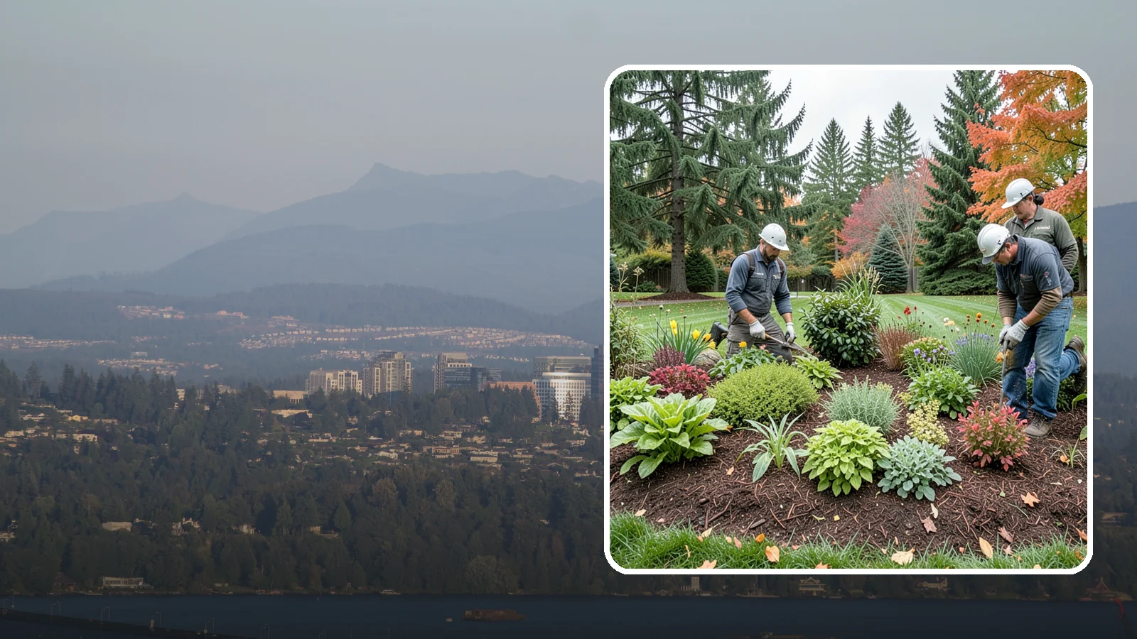 Rain Garden Installation in Medina, King County, WA - Beautiful rain gardens that capture and filter stormwater runoff while adding habitat and color.