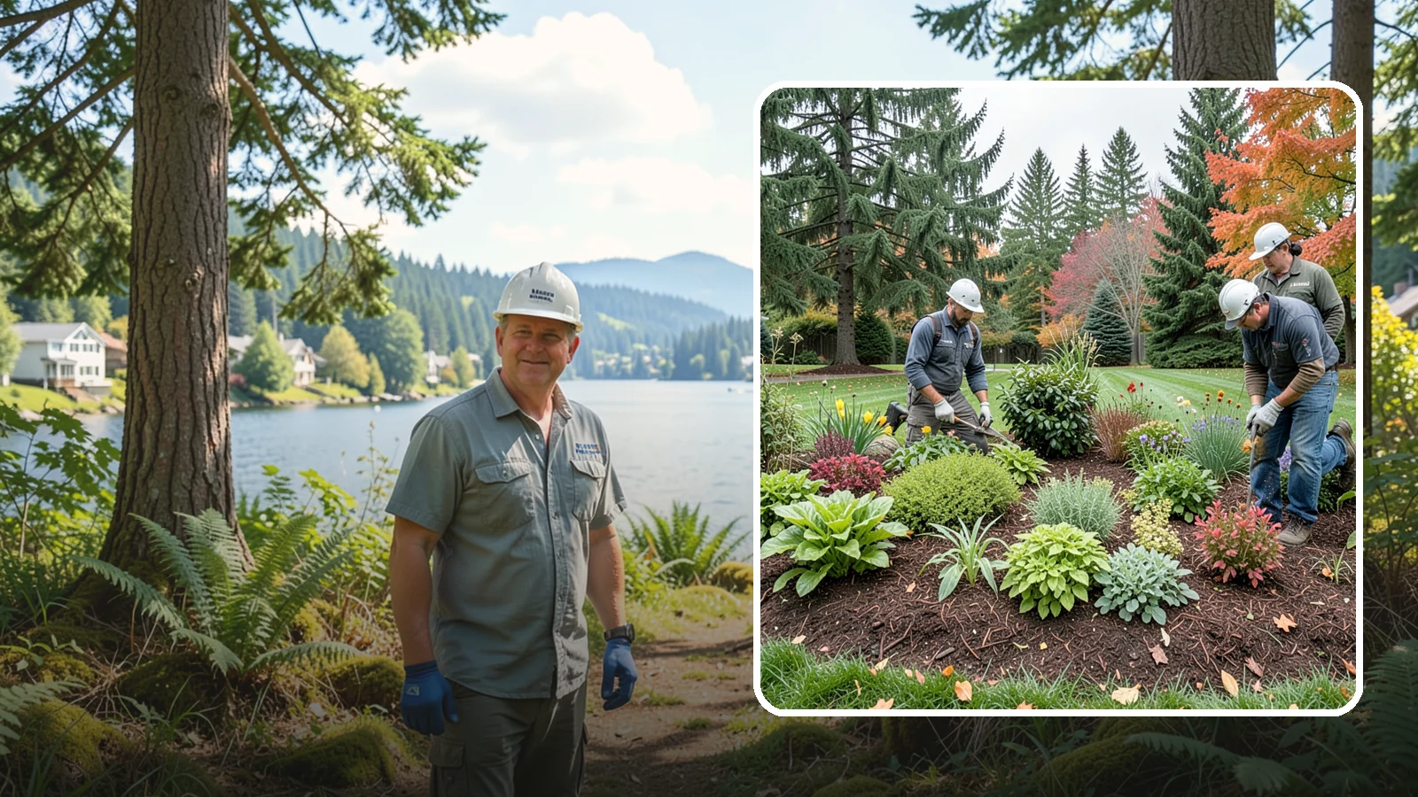 Rain Garden Installation in Milton, King County, WA - Beautiful rain gardens that capture and filter stormwater runoff while adding habitat and color.