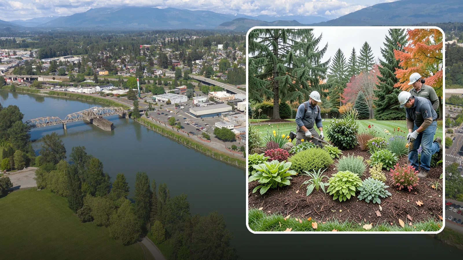 Rain Garden Installation in Mount Vernon, Skagit County, WA - Beautiful rain gardens that capture and filter stormwater runoff while adding habitat and color.