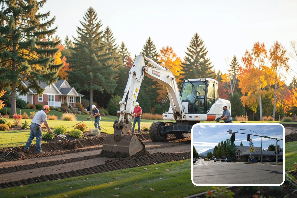 Rain Garden Installation in North Bend, King County, WA - Captures and filters stormwater